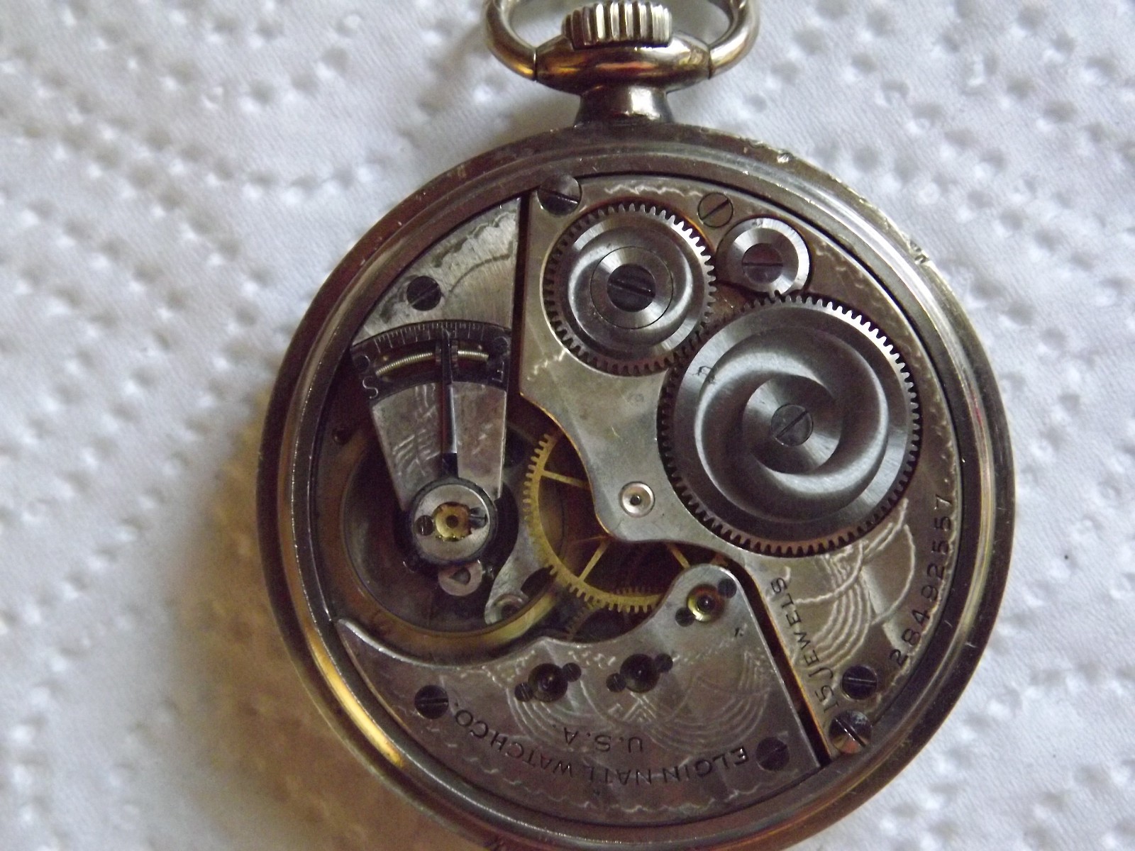 Nice Running 16 Size Elgin 15 Jew Pocket Watch