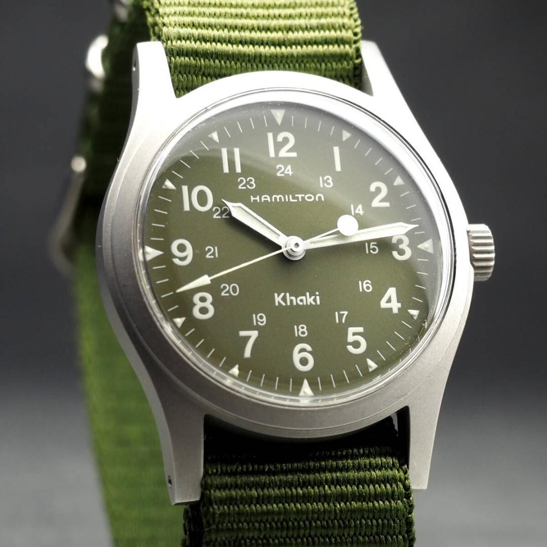 Hamilton Khaki Men’s Manual Wind Green Khaki Used Watch
