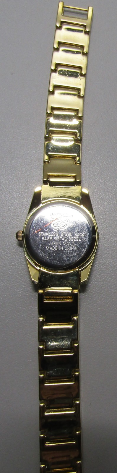 EJ Women’s Quartz Watch Rhinestone Gold Tone Bracelet MOP Face Untested AS IS