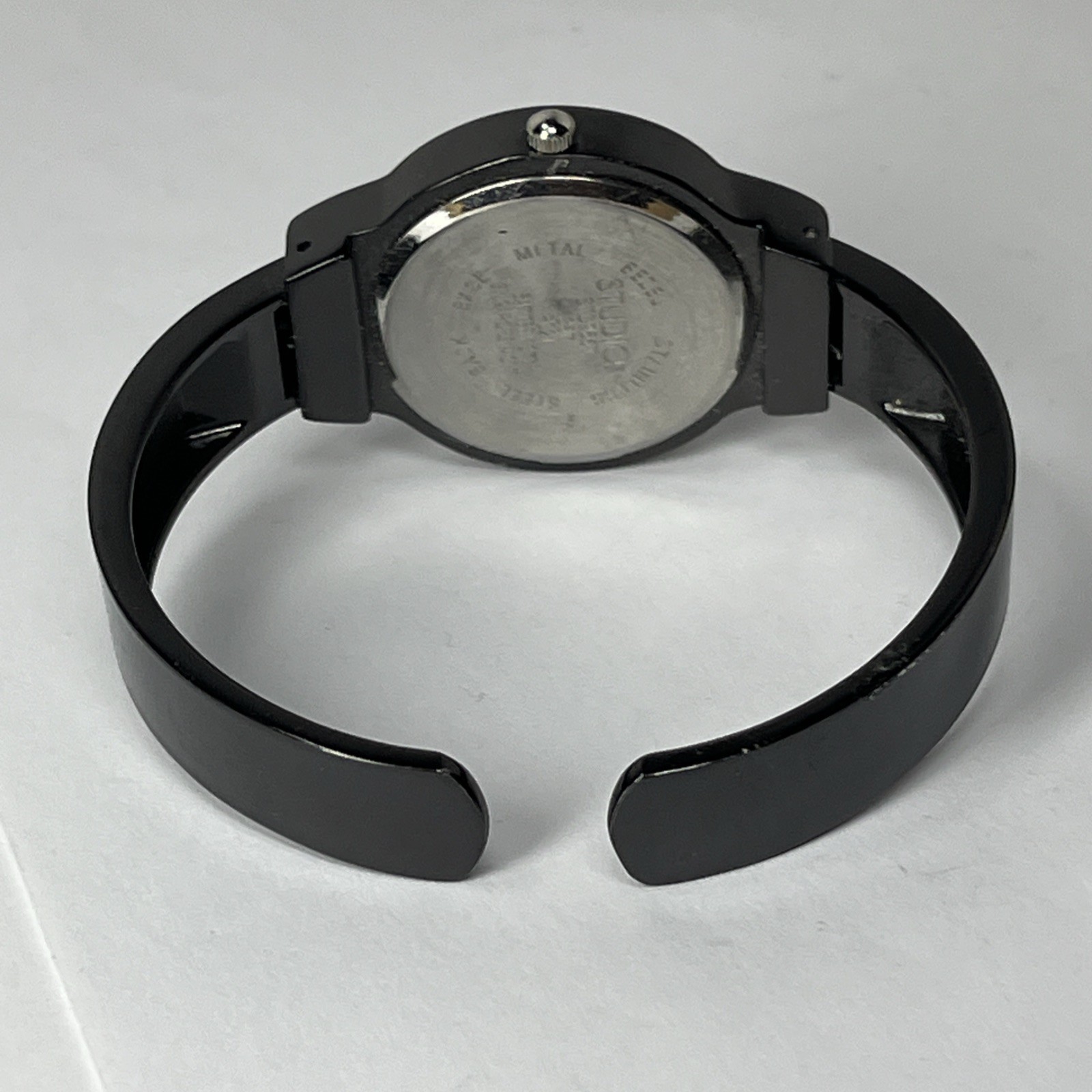 Women’s Studio Watch Std955t Black On Black Bangle Bracelet , NEEDS BATTERY