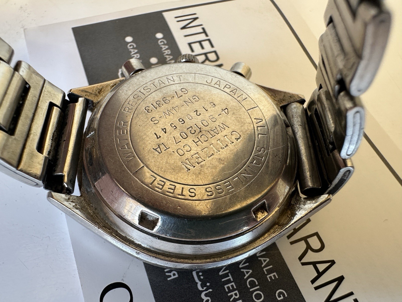 Vintage Citizen Flyback Chronograph 67-9313 Speedy Dec 1976 Challenge Timer Box