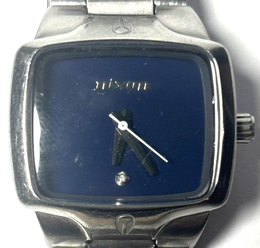 Nixon The Small Player Blue Dial Square Diamond Accent Sample Watch Season 2 08