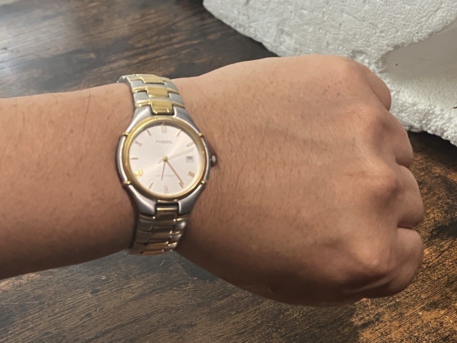 Fossil Arkitekt Men’s Watch Quartz FS-2700 Stainless Two Tone 35mm Collectible