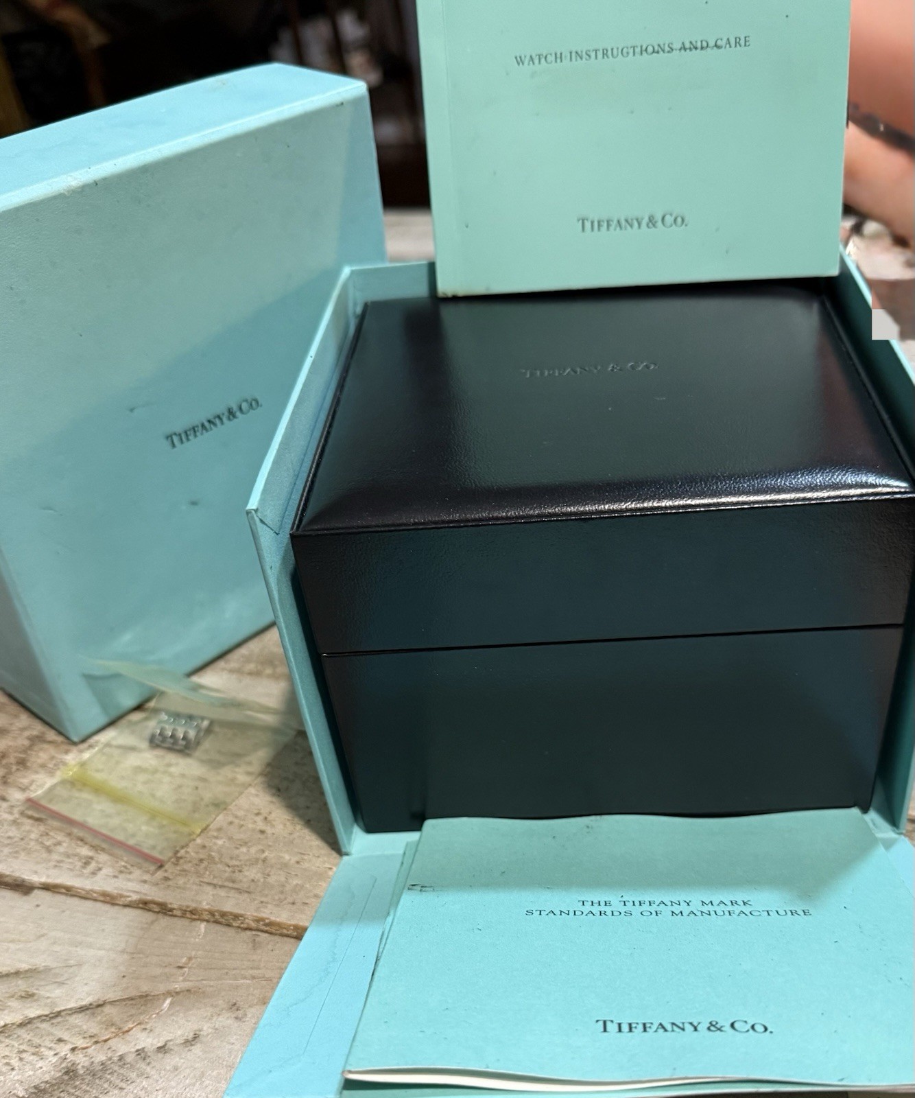 Tiffany & Co Atlas Mark Coupe Resonator Ladies Date Watch SS Guilloche Box Paprs