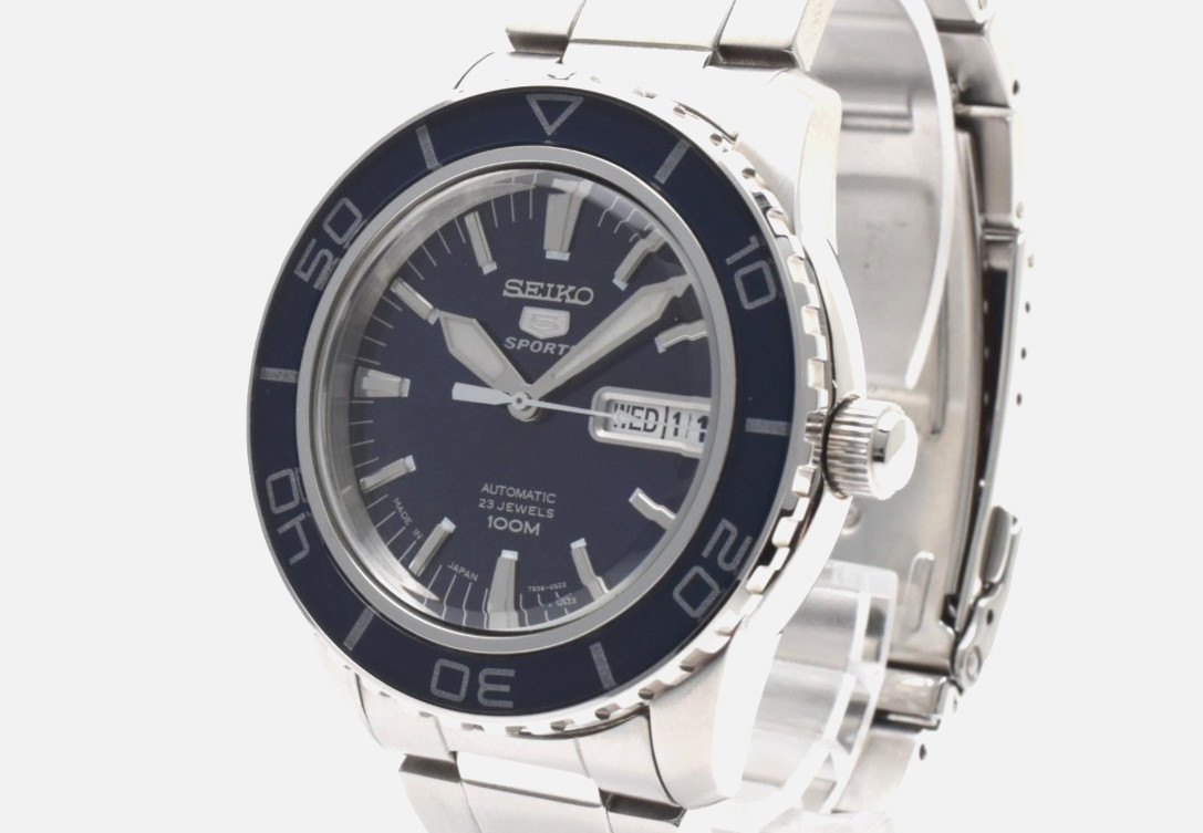 [Near MINT] Seiko 5 Sports 7S36-04N0 Automatic Blue Dial Men’s Watch Japan