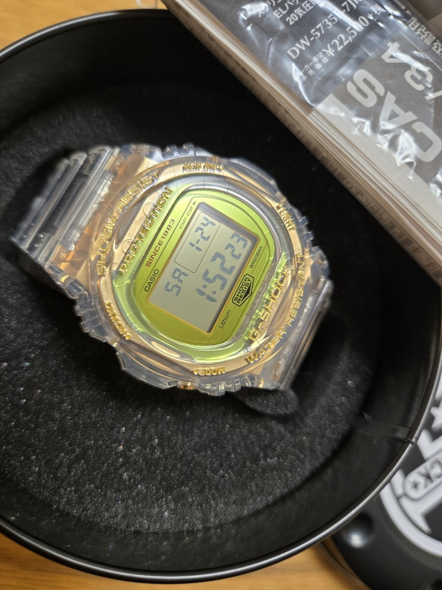 Immediate decision! Discontinued 35th Anniversary DW-5735E-7JR Glacier Gold