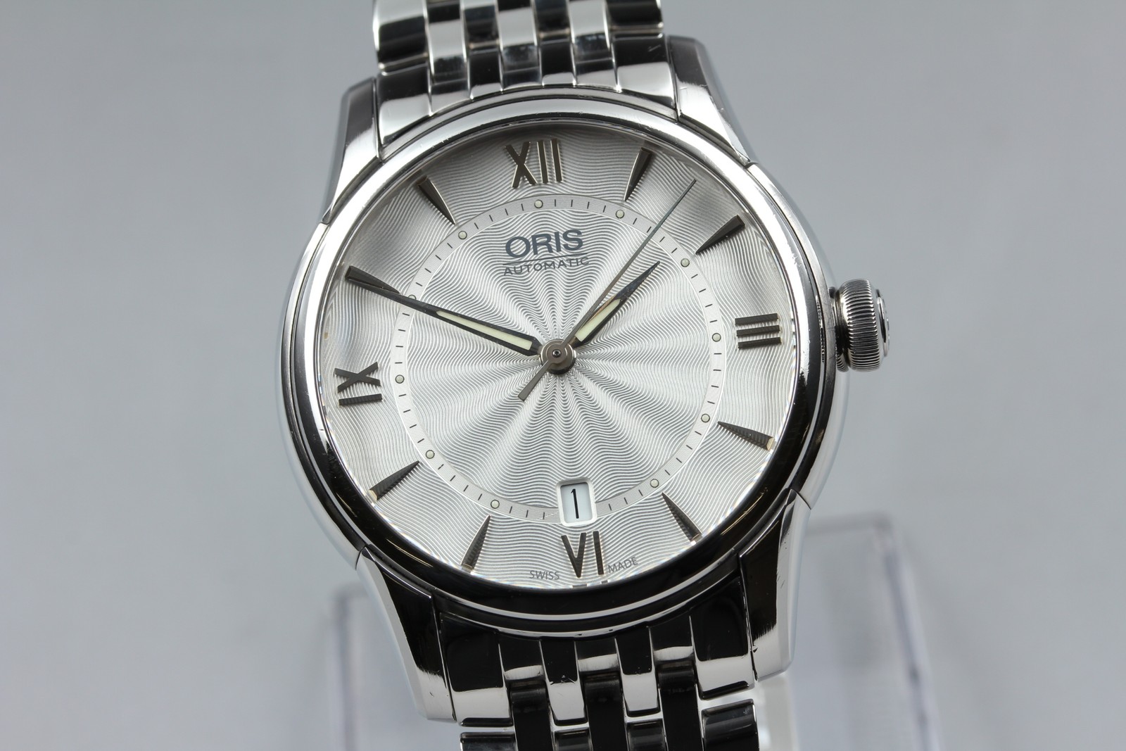 *Near MINT* ORIS Atelier 7670 Silver Dial Date 40mm Automatic Men’s Watch JAPAN