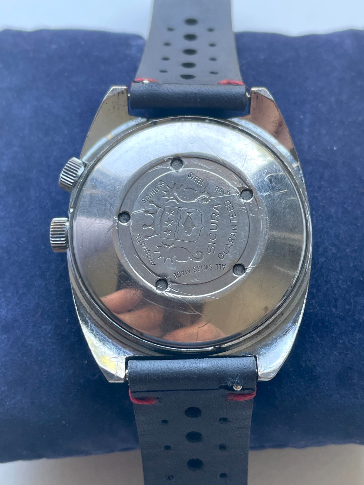 Vintage Sicura Automatic Diver Watch 25 Jewels 1970s Spares Repairs