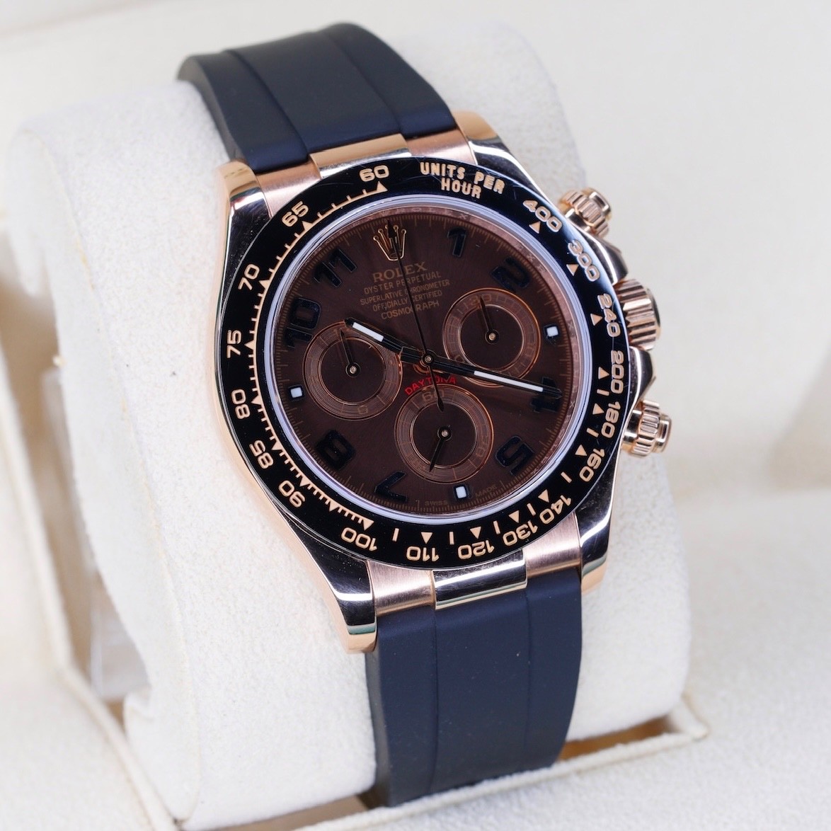 Rolex Daytona 116515LN CHOCO ARABIC Brown Arabic Dial Rose Gold Oysterflex 40mm