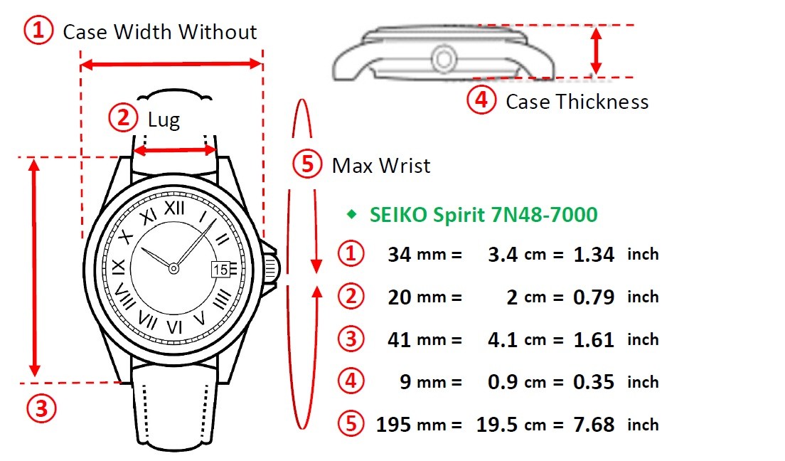 [Near MINT] SEIKO Spirit 7N48-7000 34mm White Dial Qz Men’s Watch from JAPAN