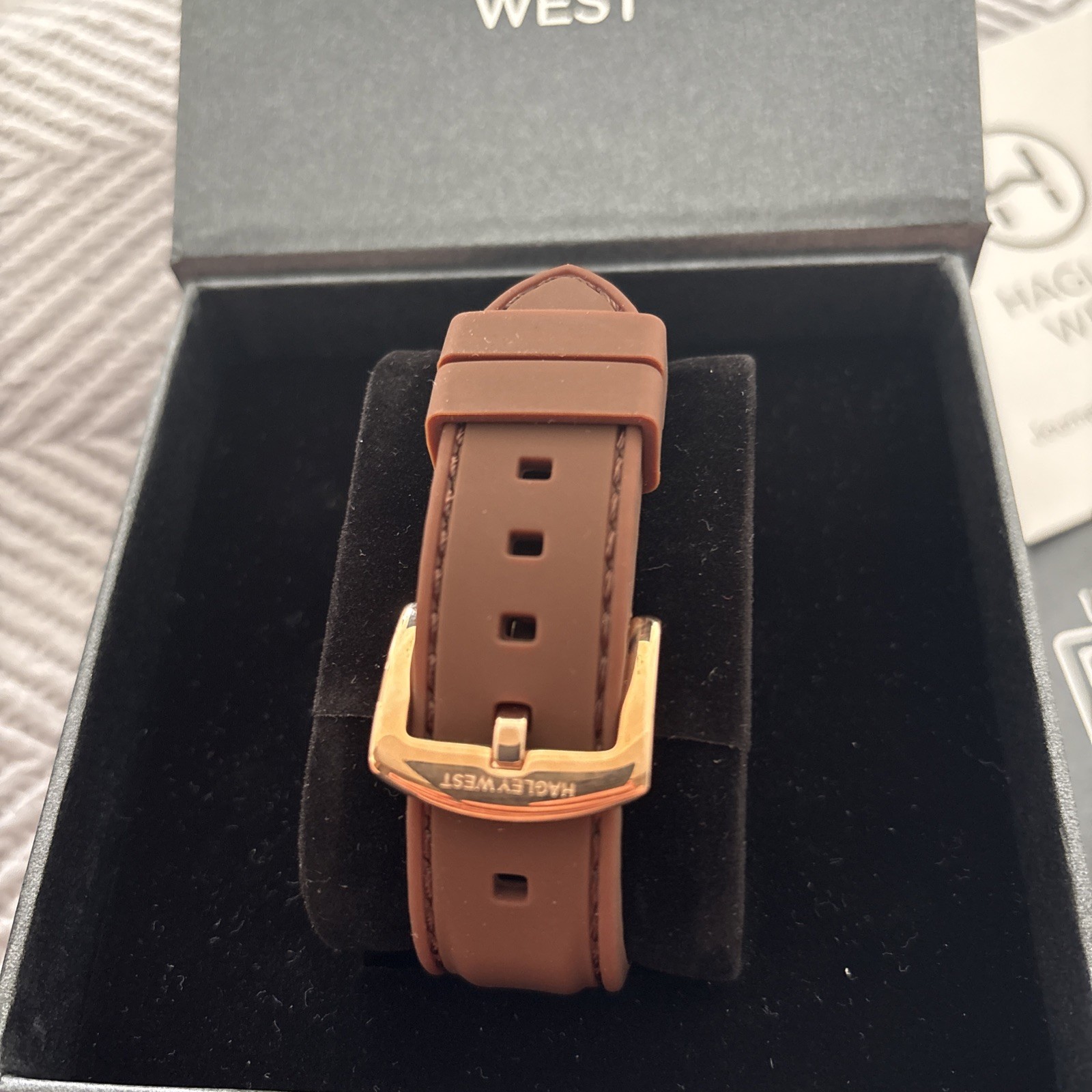 Hagley West Chrono Collection white face, rose gold chrono