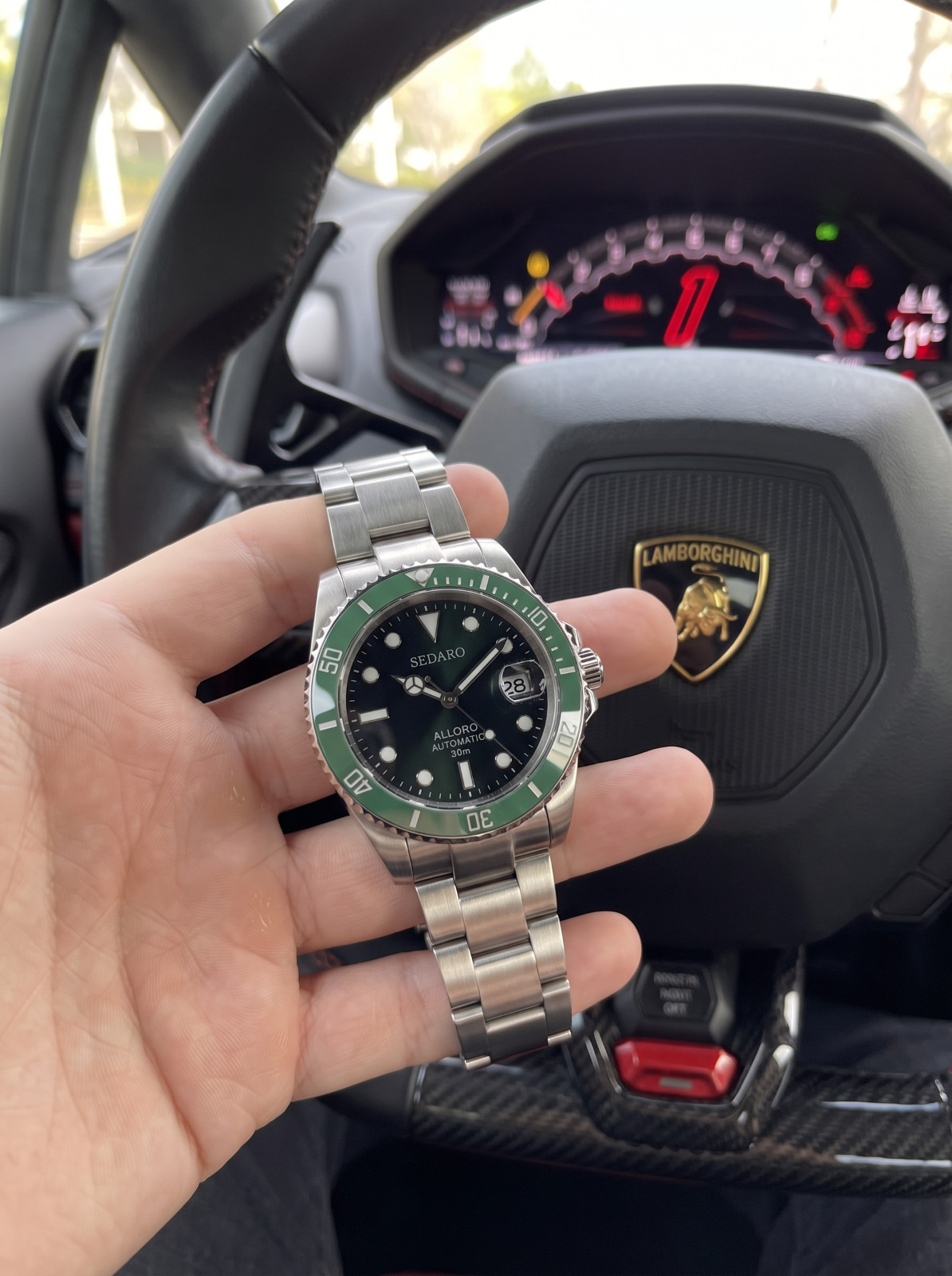 SEDARO Diver Watch NH35 Automatic Black Dial Sapphire Crystal Steel 41mm