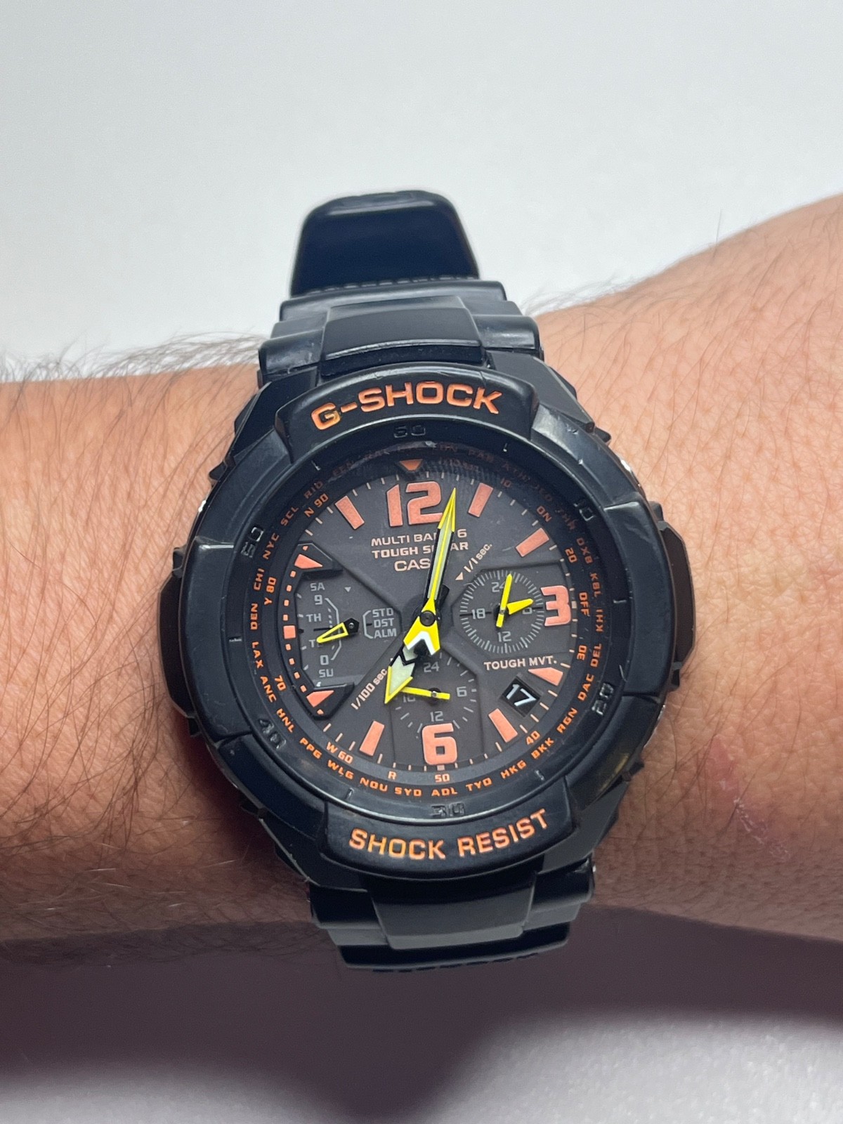 Casio G-Shock Gravitymaster GW-3000B Tough Solar Multi Band 6 Black Orange 5121