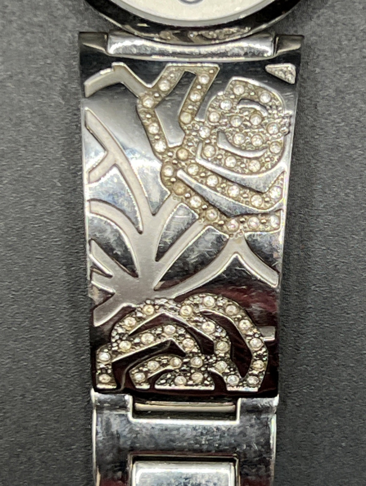 Fossil ES-2763 Women’s Watch Silver Tone Floral Bracelet 30mm Quartz Analog