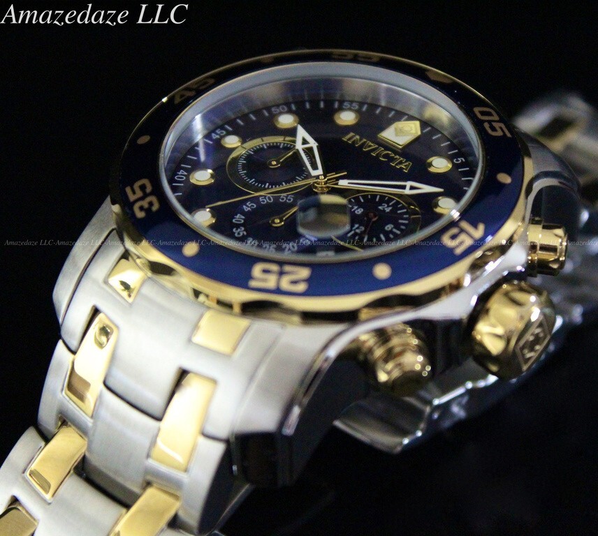 NEW Invicta Men Pro Diver Scuba VD53 Chronograph Stainless Steel BLUE DIAL Watch