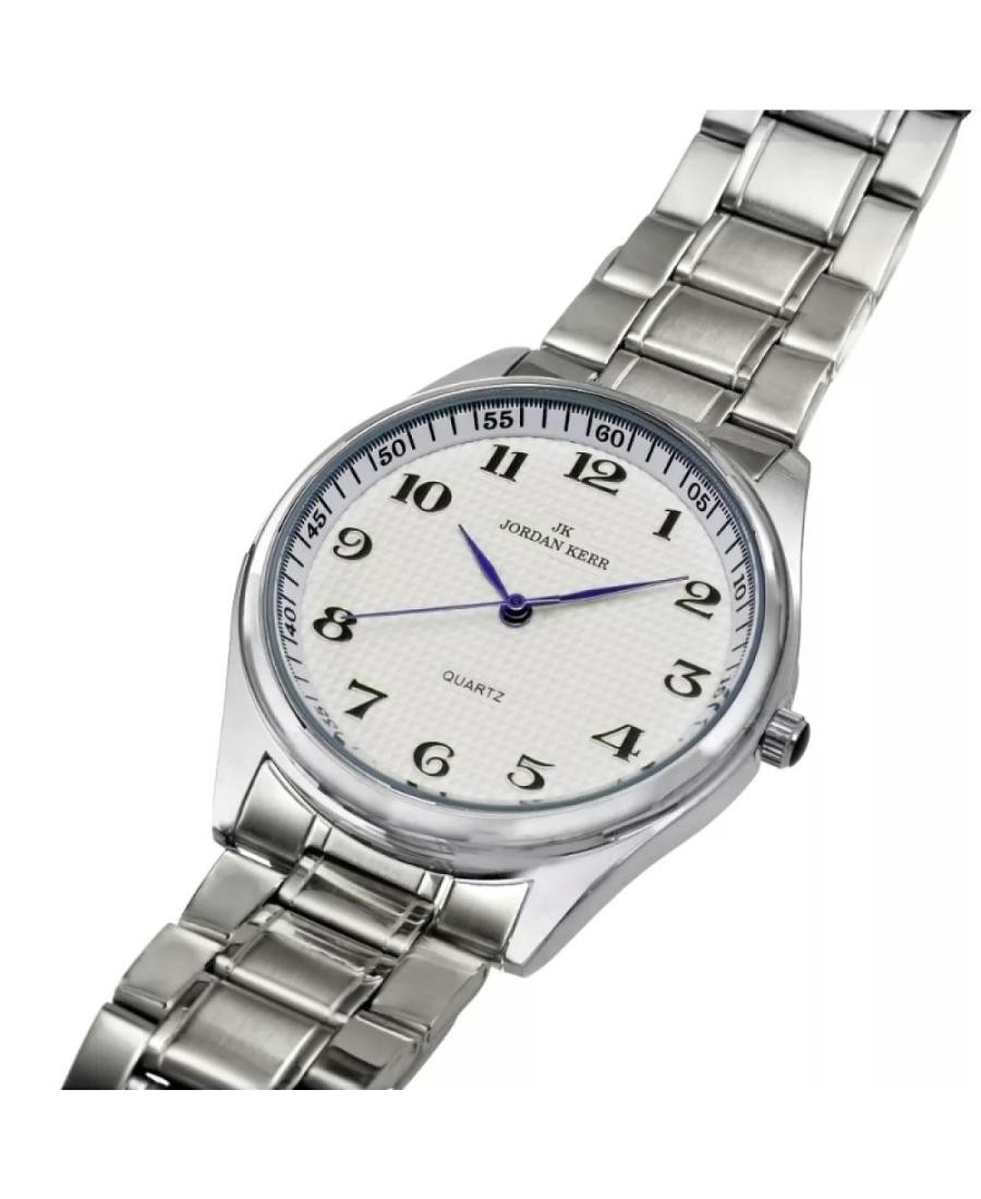 JORDAN KERR Men Analog Quartz Casual Watch Classic Dress Waterproof Round Silver