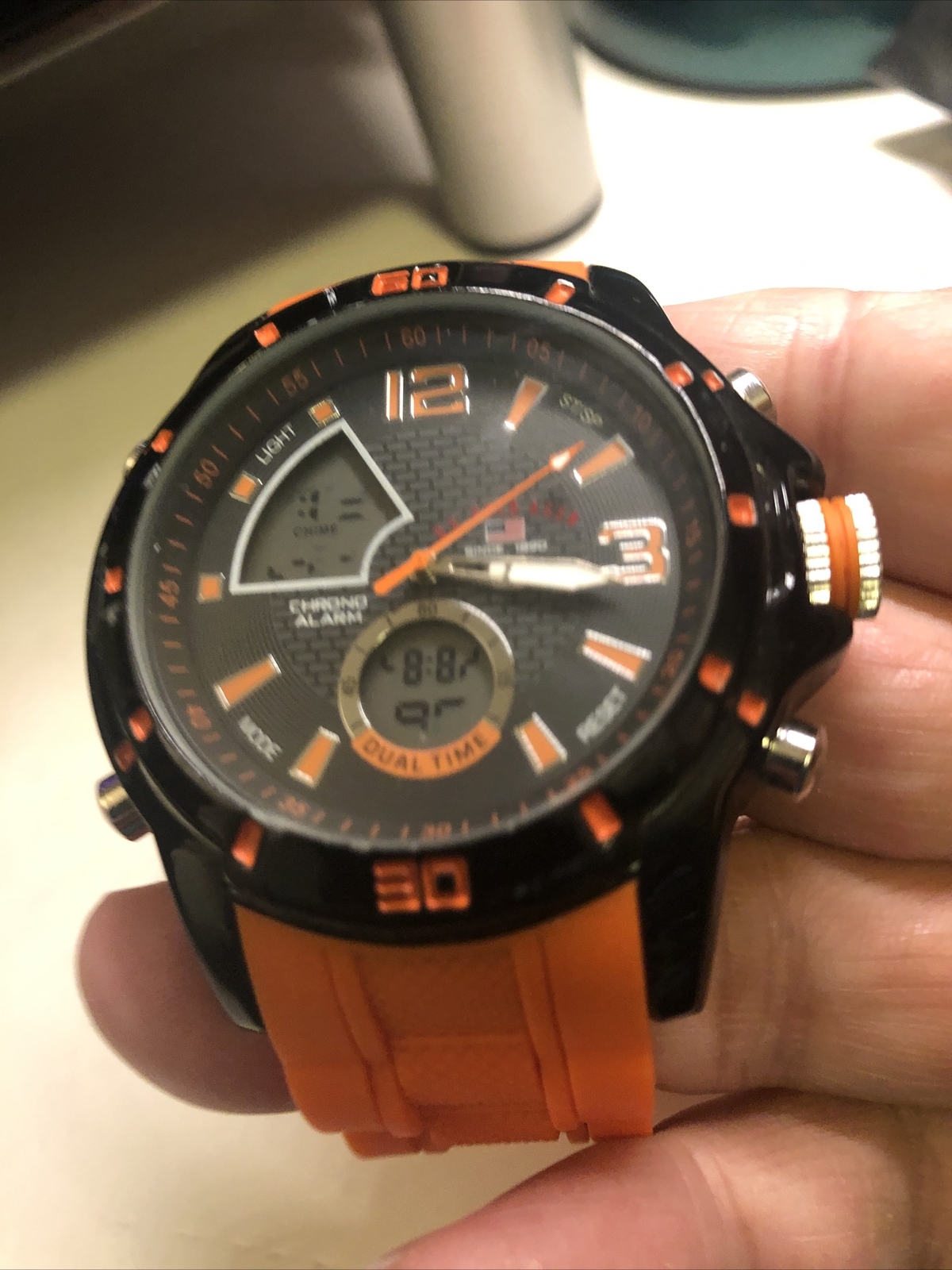 US POLO DUAL TIME WATCH