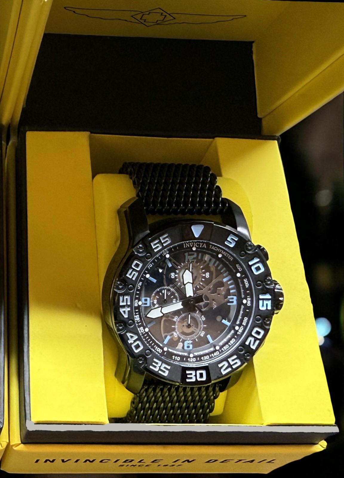 Invicta Racing JM Limited Men’s 48mm Black Skeleton Chrono Watch 48057 NEW
