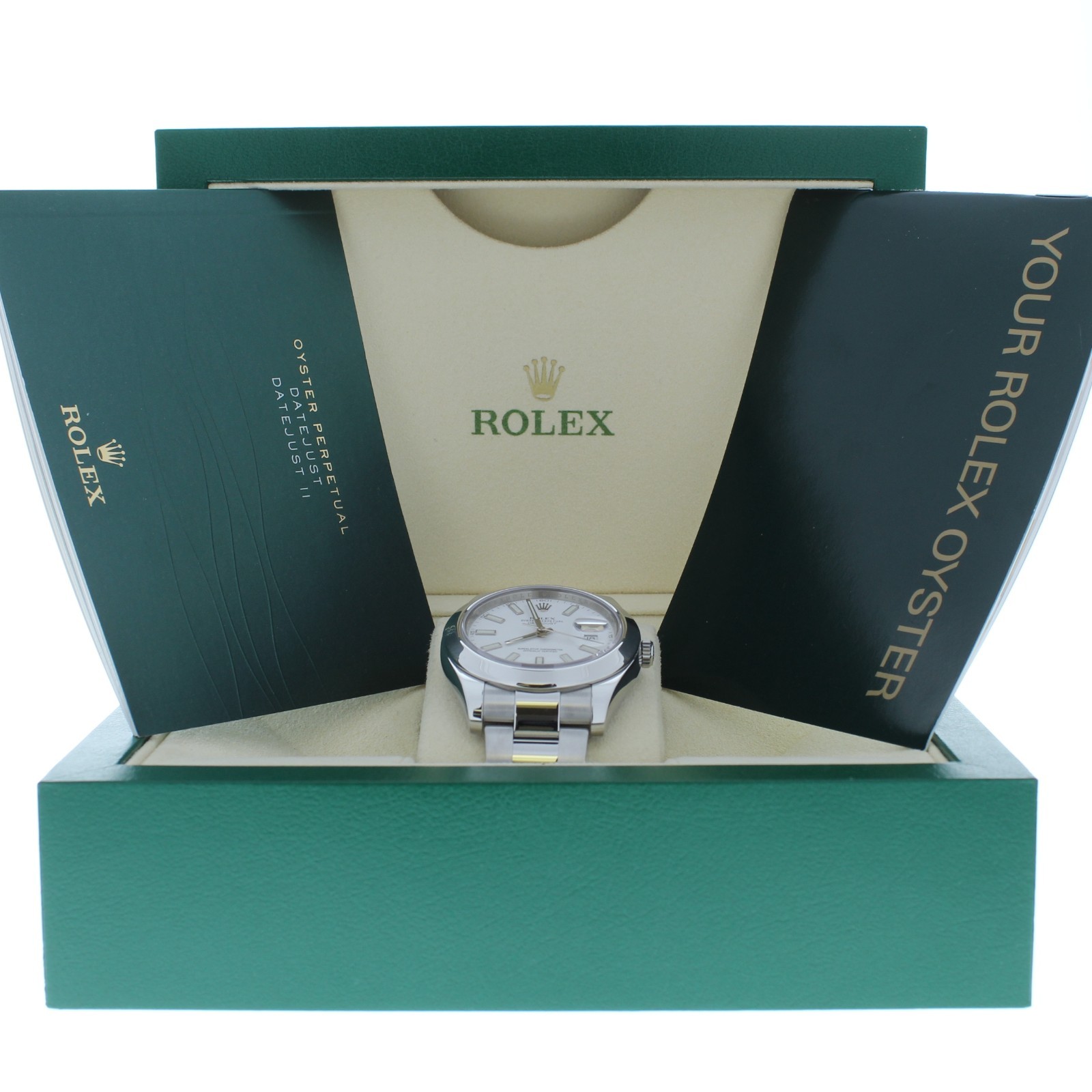 Rolex Datejust II 41mm 116300 White Index Dial Oyster Bracelet