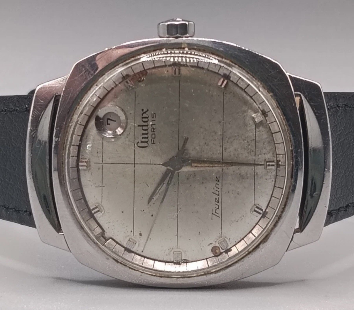 Vintage 1960s Fortis TrueLine 21 Jewel Automatic Swiss Date Mens Classic Working