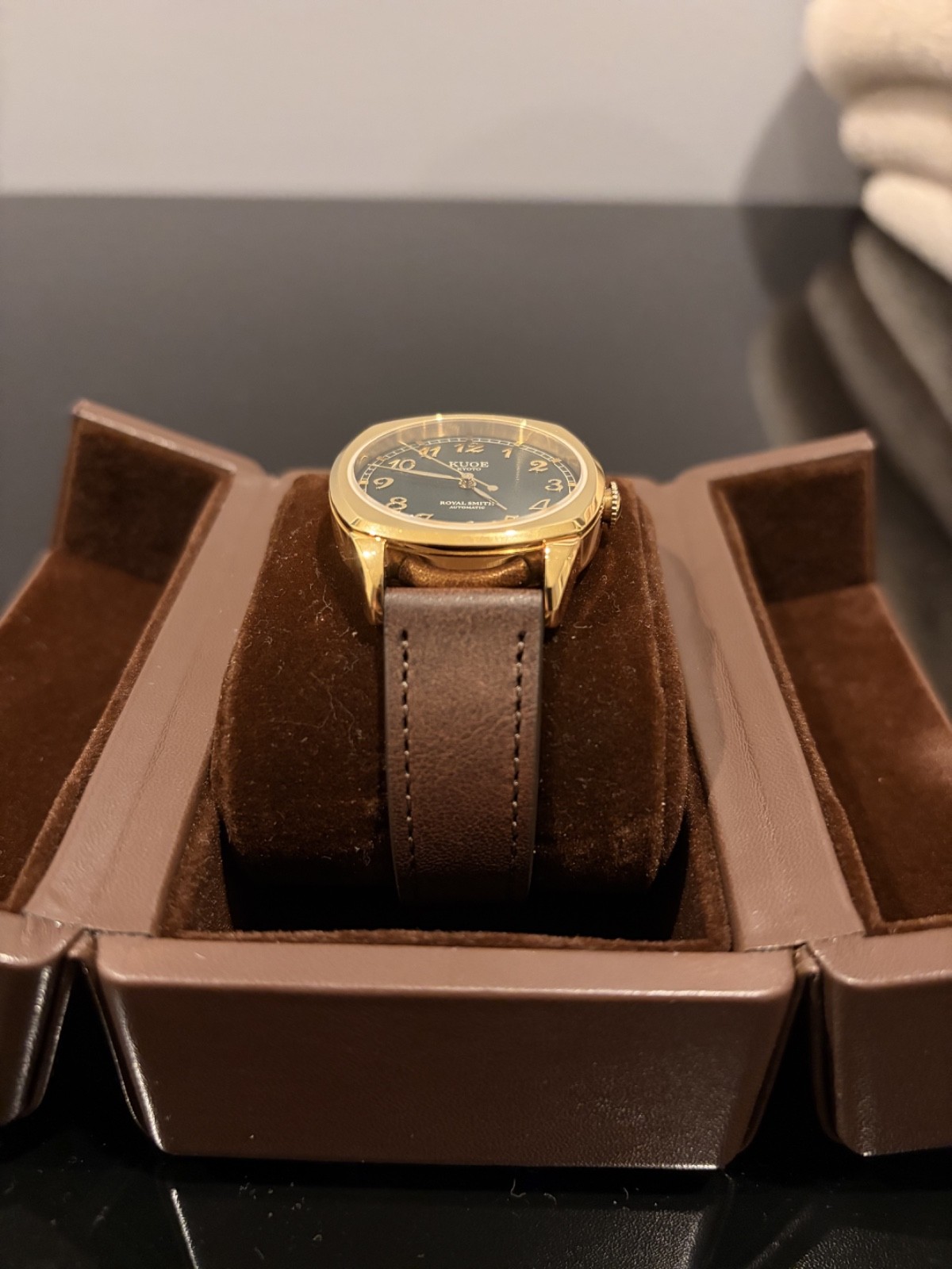 KUOE Kyoto Royal Smith 90-008 Gold Case Green Dial — Discontinued, Full Set