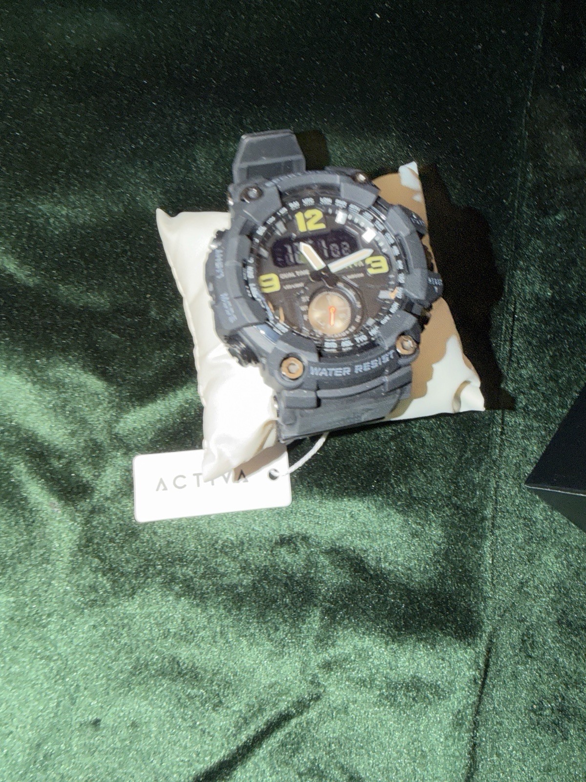 Invicta Men’s Quartz Chronograph Date Black/Gray Dial Silver SS Rubber Strap Box