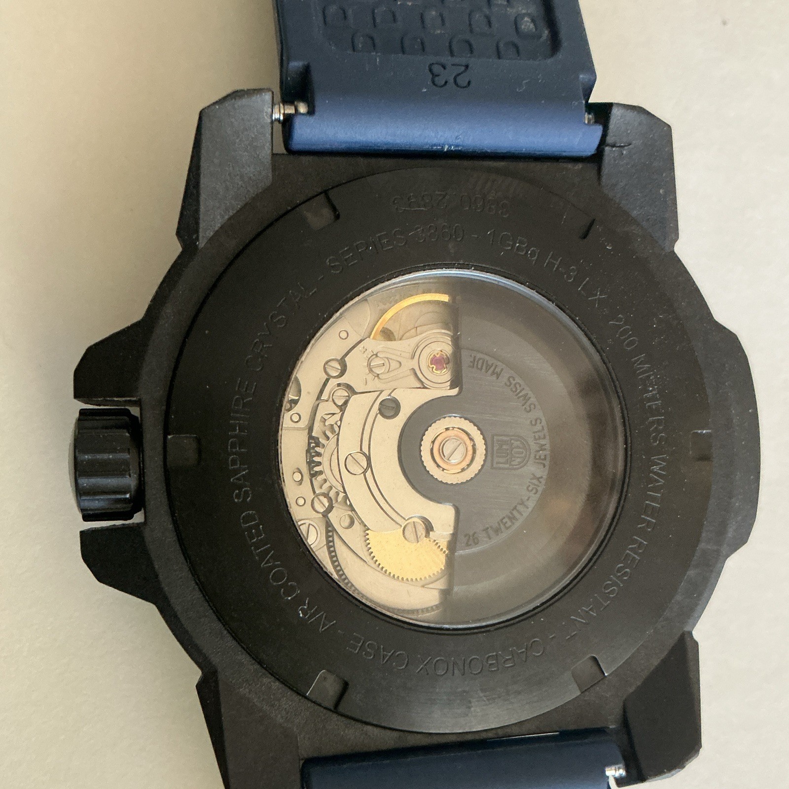 Luminox Master Carbon SEAL Automatic Blue Dial Rubber Strap Men’s Watch XS.3863