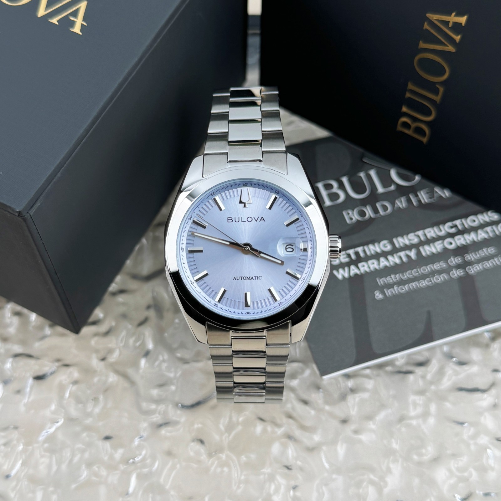 Bulova Classic Surveyor Automatic blue Dial Men’s watch 96B469 39mm