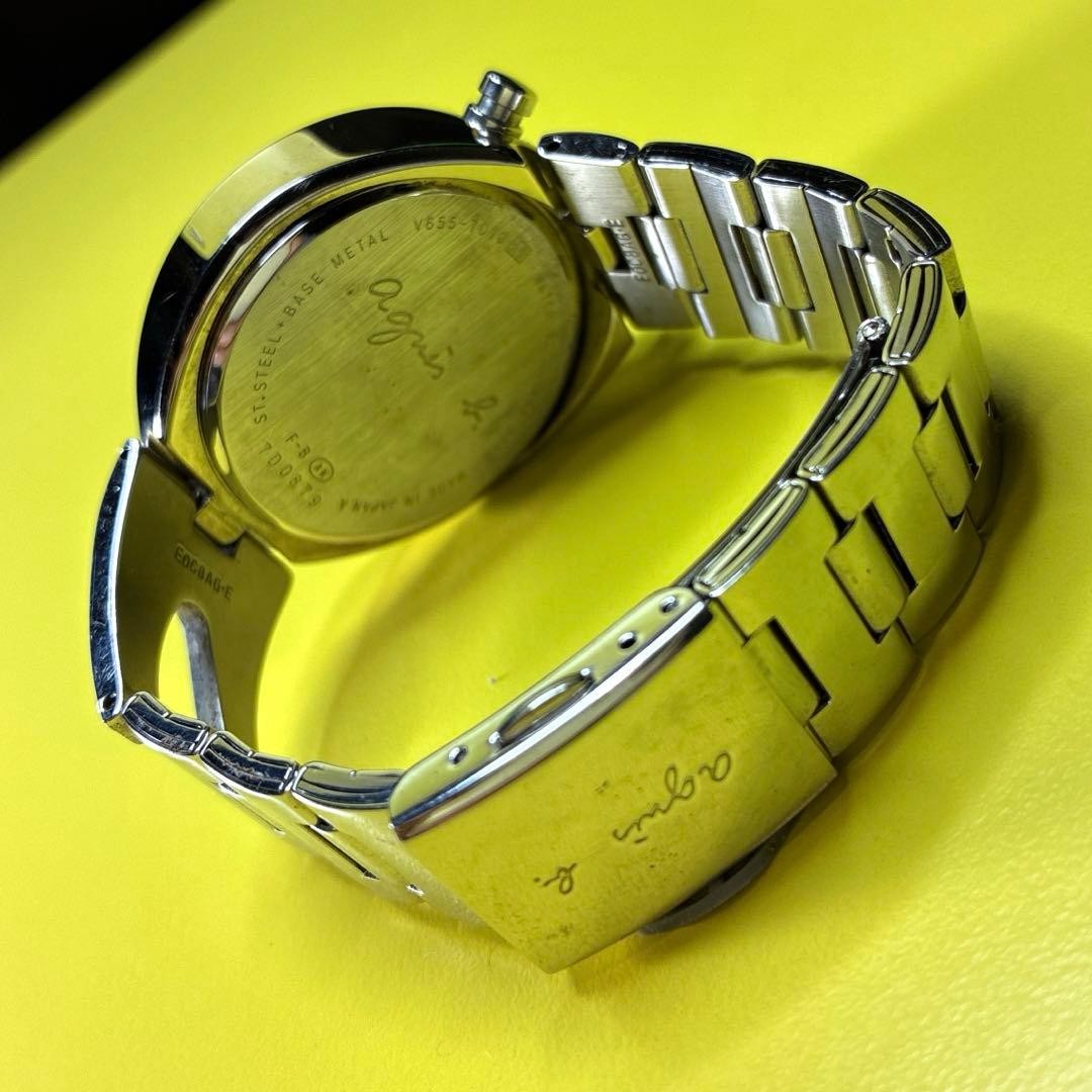 agnes b Tsuno Chrono Quartz Chronograph Watch SEIKO Module Used