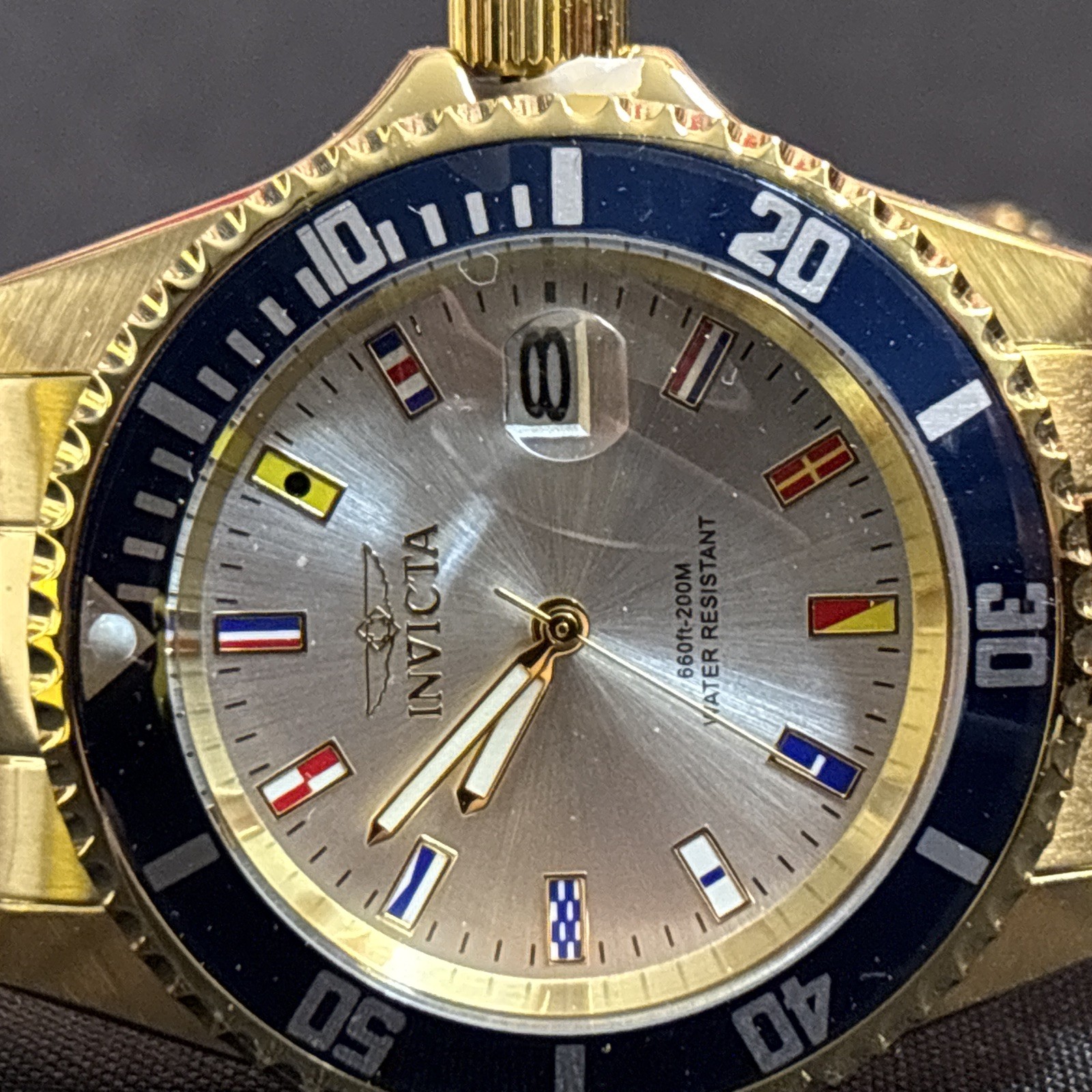 Invicta PD Jetsetter 40mm SS Gld Tone Bracelet Quartz Mens Watch 49886