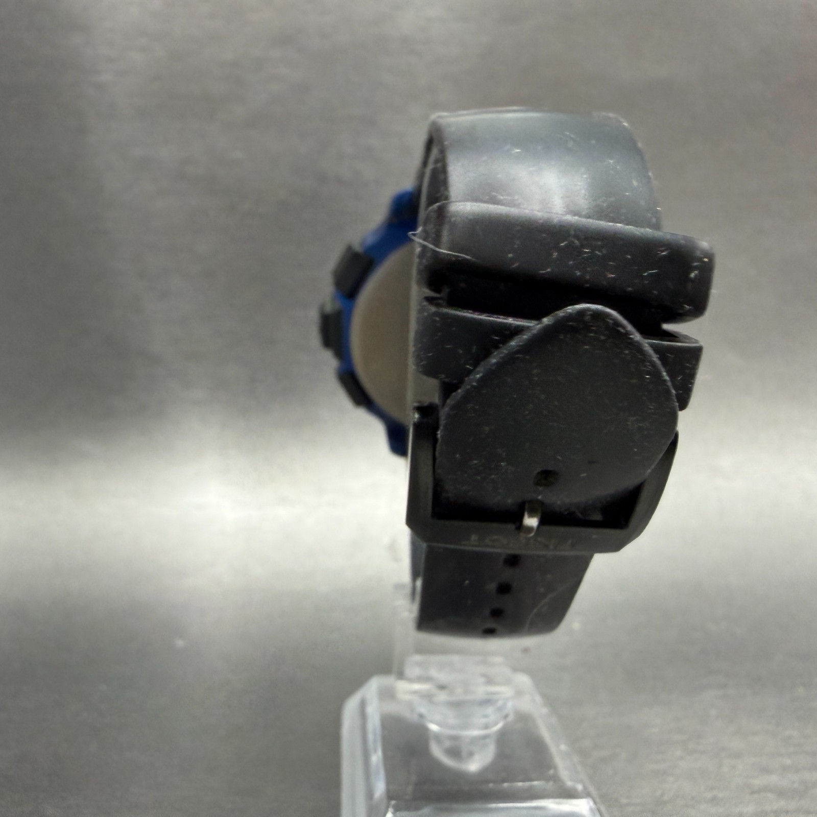 Tissot T-Touch Watch Men 47mm Black Blue Ana Digi Alarm Chrono New Battery W/Box