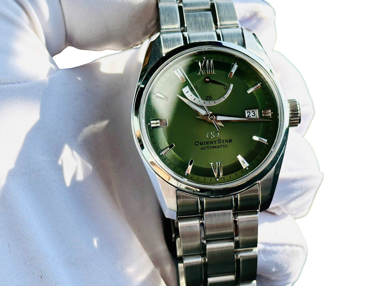 Orient Star Sapphire Crystal Automatic Green Dial Men’s Watch RK-AU0107E