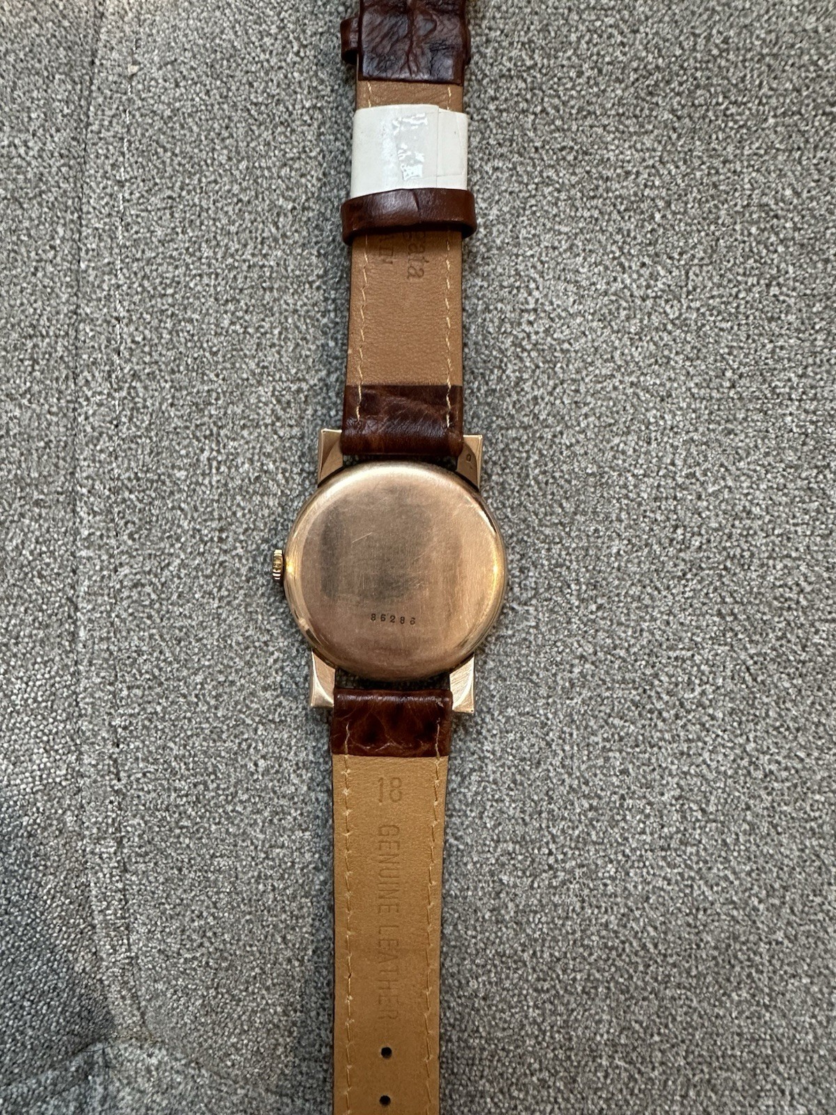 Vintage Paul Buhre 14K Gold Men’s Wristwatch w/ New Leather Band