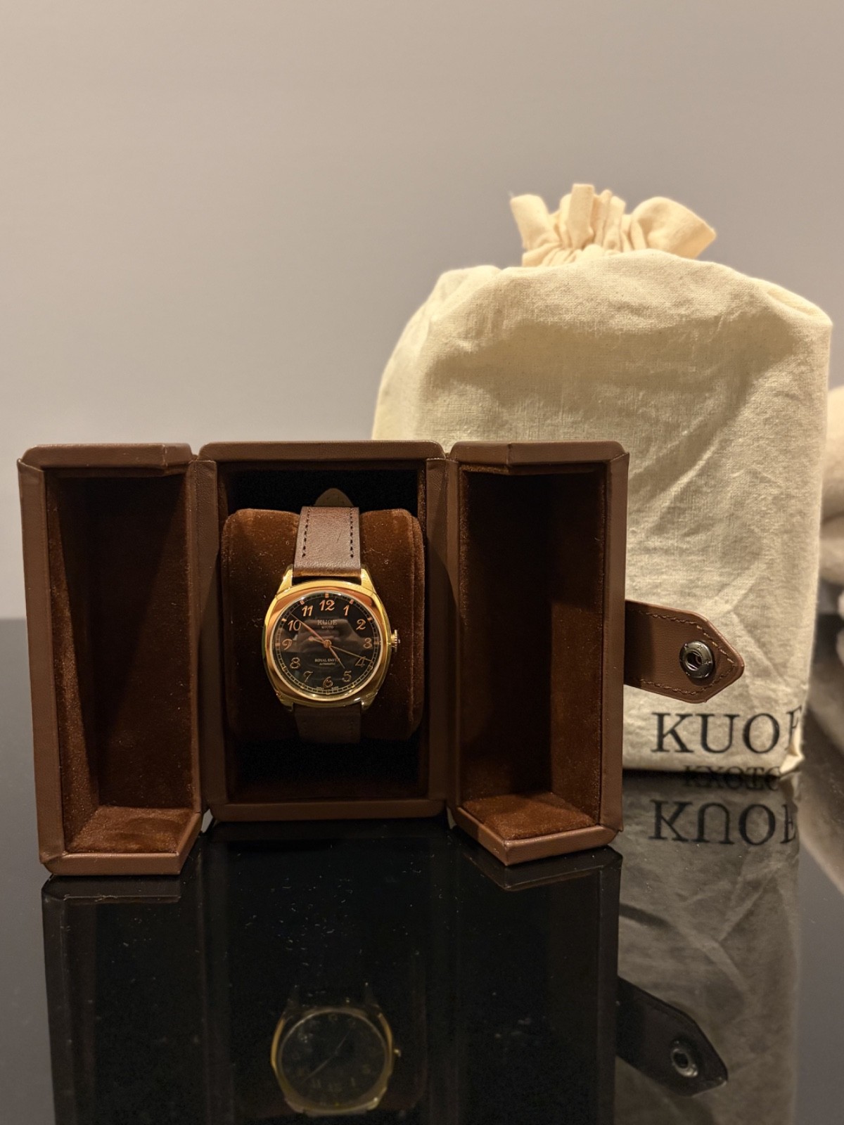 KUOE Kyoto Royal Smith 90-008 Gold Case Green Dial — Discontinued, Full Set