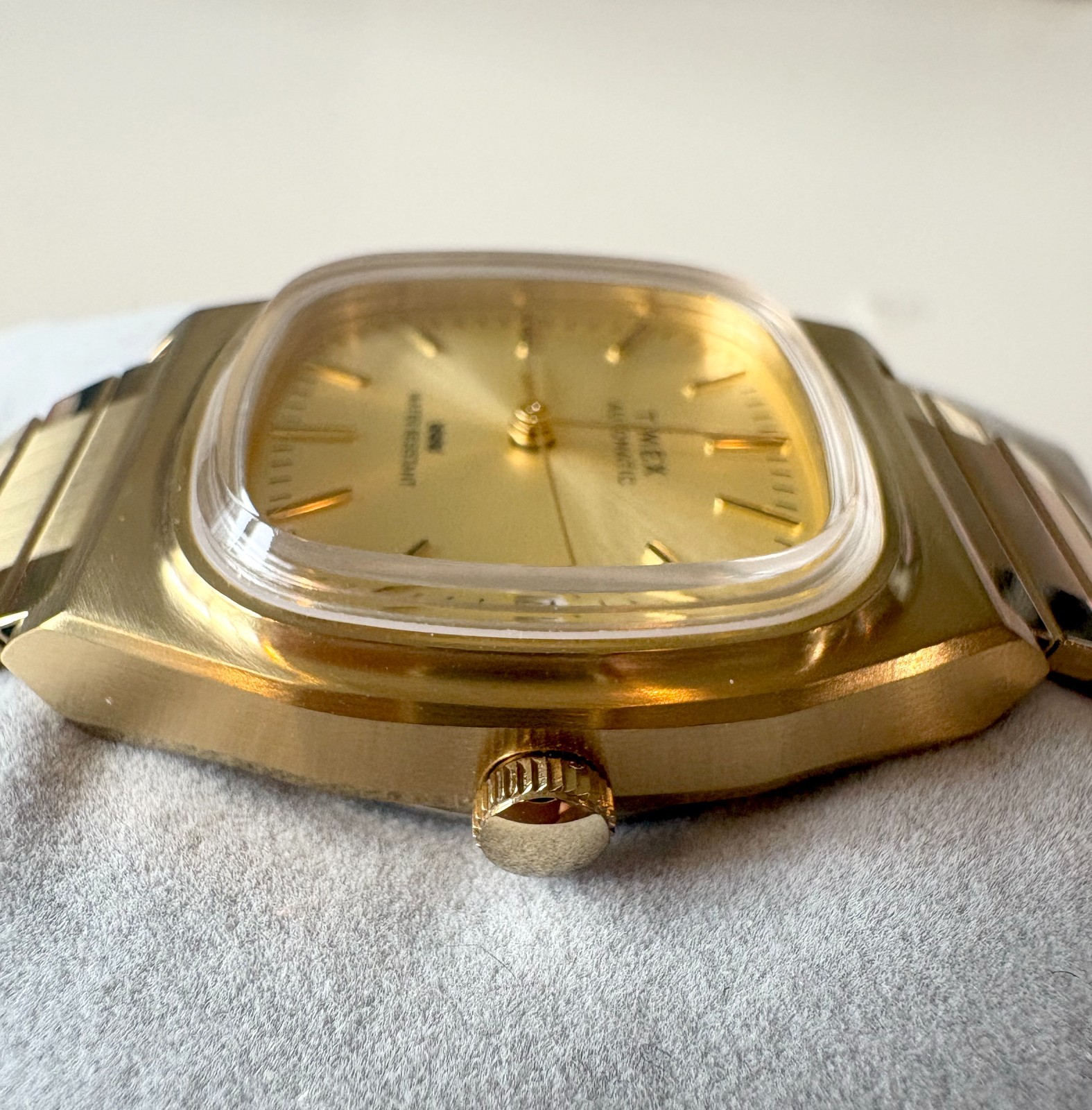 Automatic Wristwatch TIMEX 1983 REISSUE TW2Y07200 Elastic Stainless Steel Golden