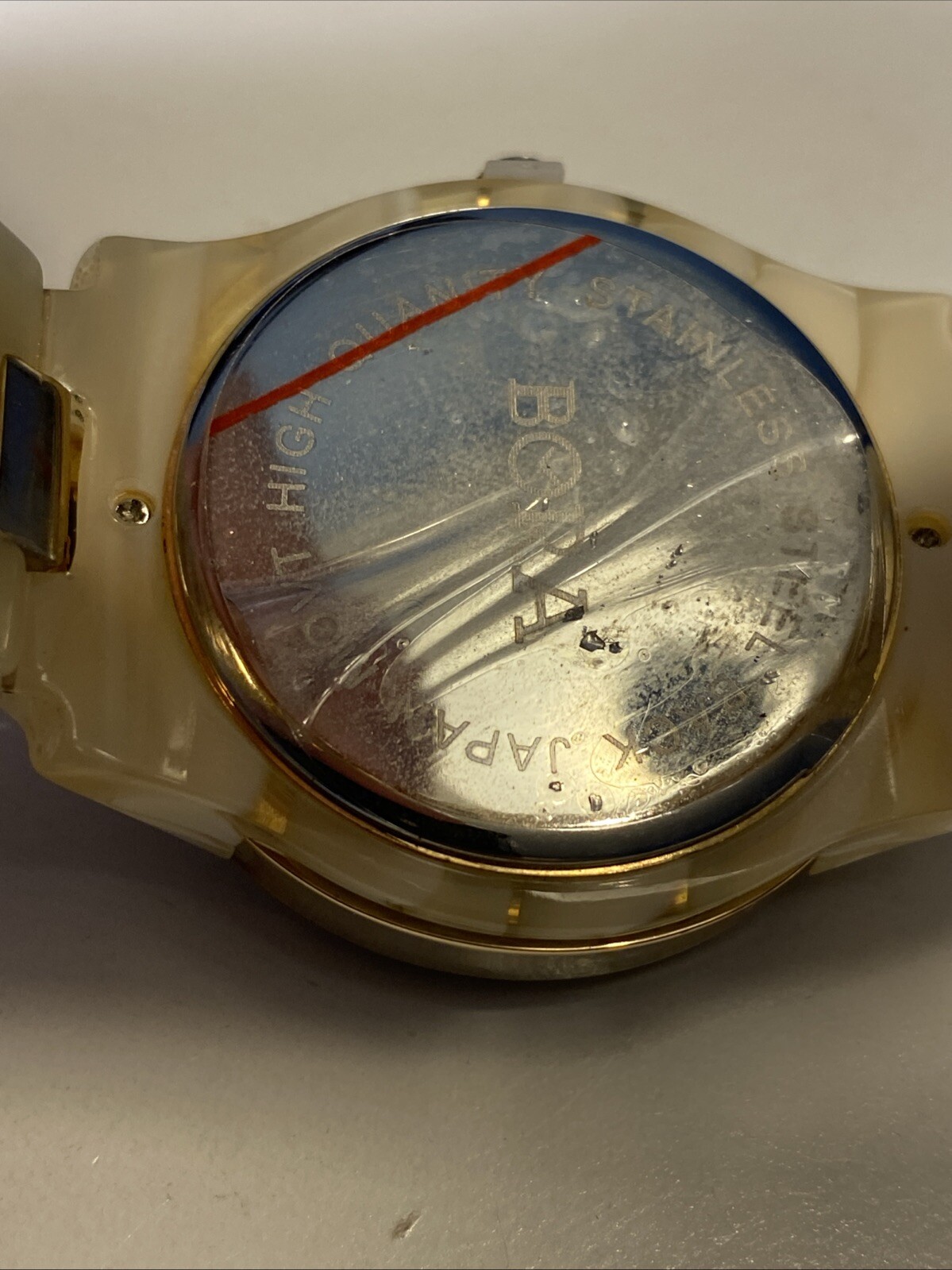 Bora Shell Like Band New Battery Gold Tone Japan Movement