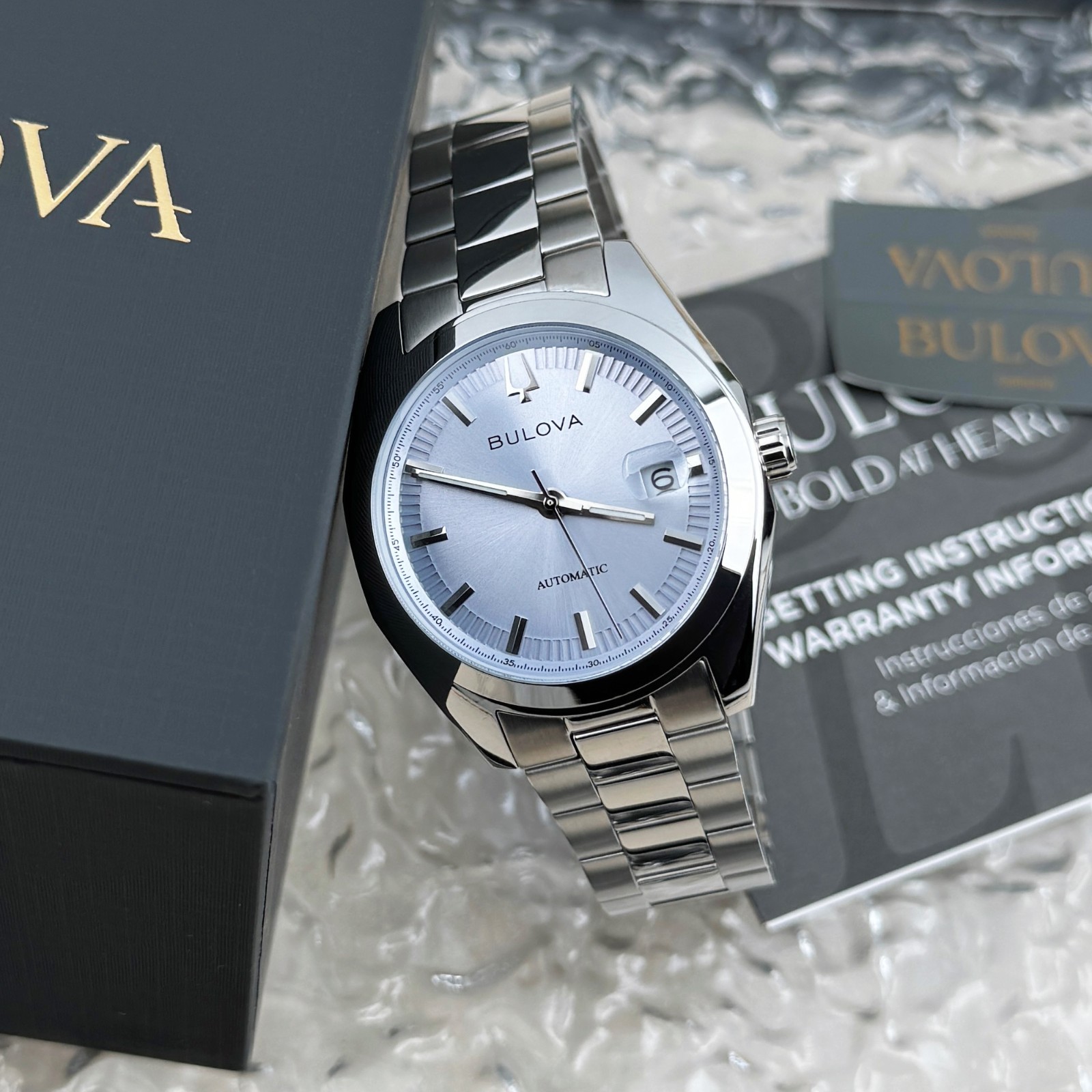 Bulova Classic Surveyor Automatic blue Dial Men’s watch 96B469 39mm