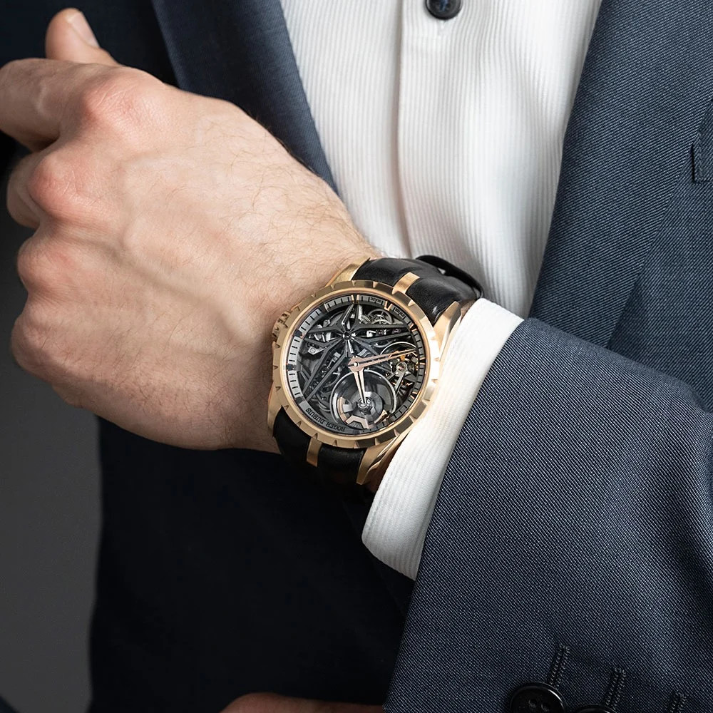 Roger Dubuis Excalibur Monobalancier Watch 42MM Skeleton Index Hour Markers …