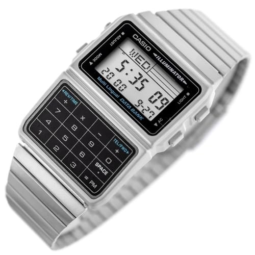 CASIO Data Bank DBC-611-1DF Calculator Watch Silver Vintage Retro Japan Y860861