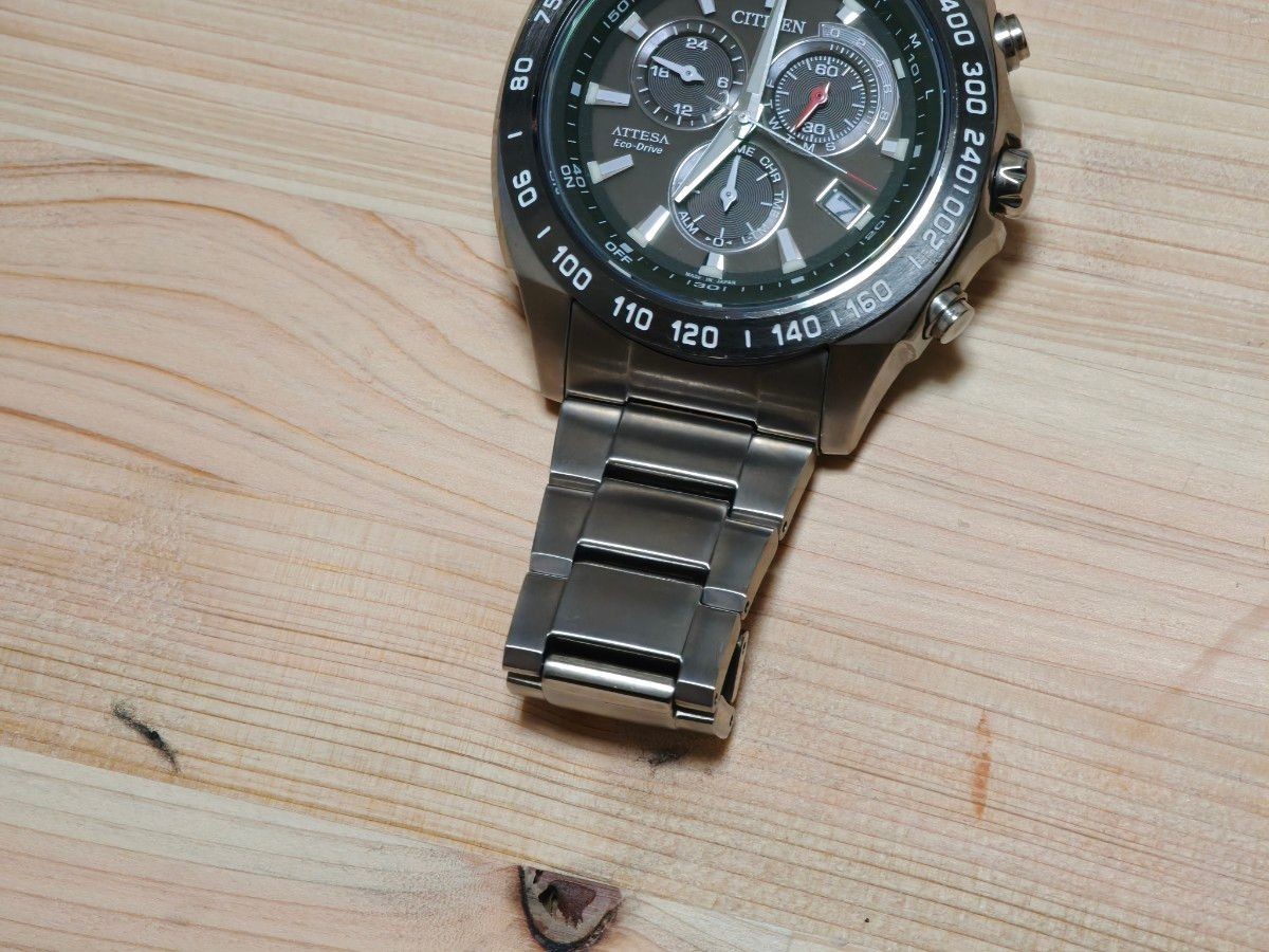 CITIZEN Quartz Analog Watch E610 T016251 ATTESA Solar Radio Eco Drive Chronograp