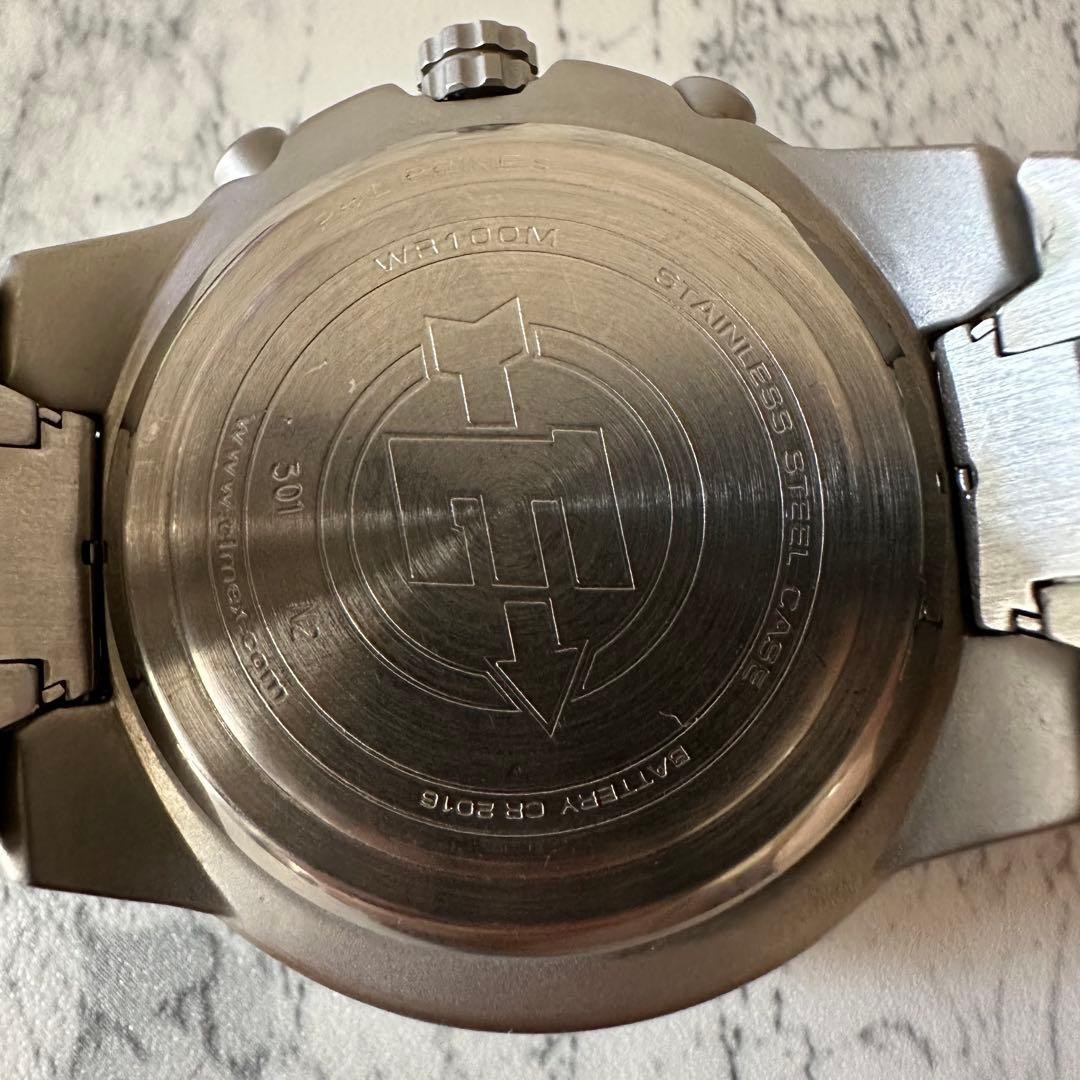 TIMEX Indiglo Compass Quartz Stainless Steel 1.65in Black Dial Watch