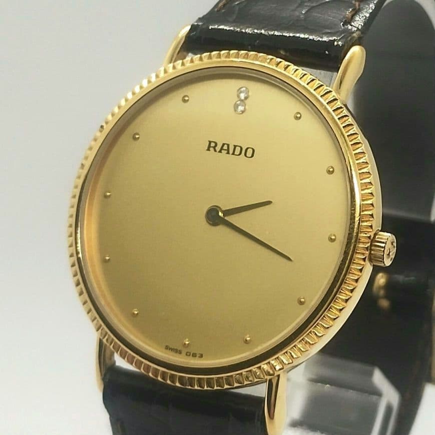 RADO 204.3608.2 32.1 mm Used Watch Men’s Quartz Gold Tone Dial Vintage