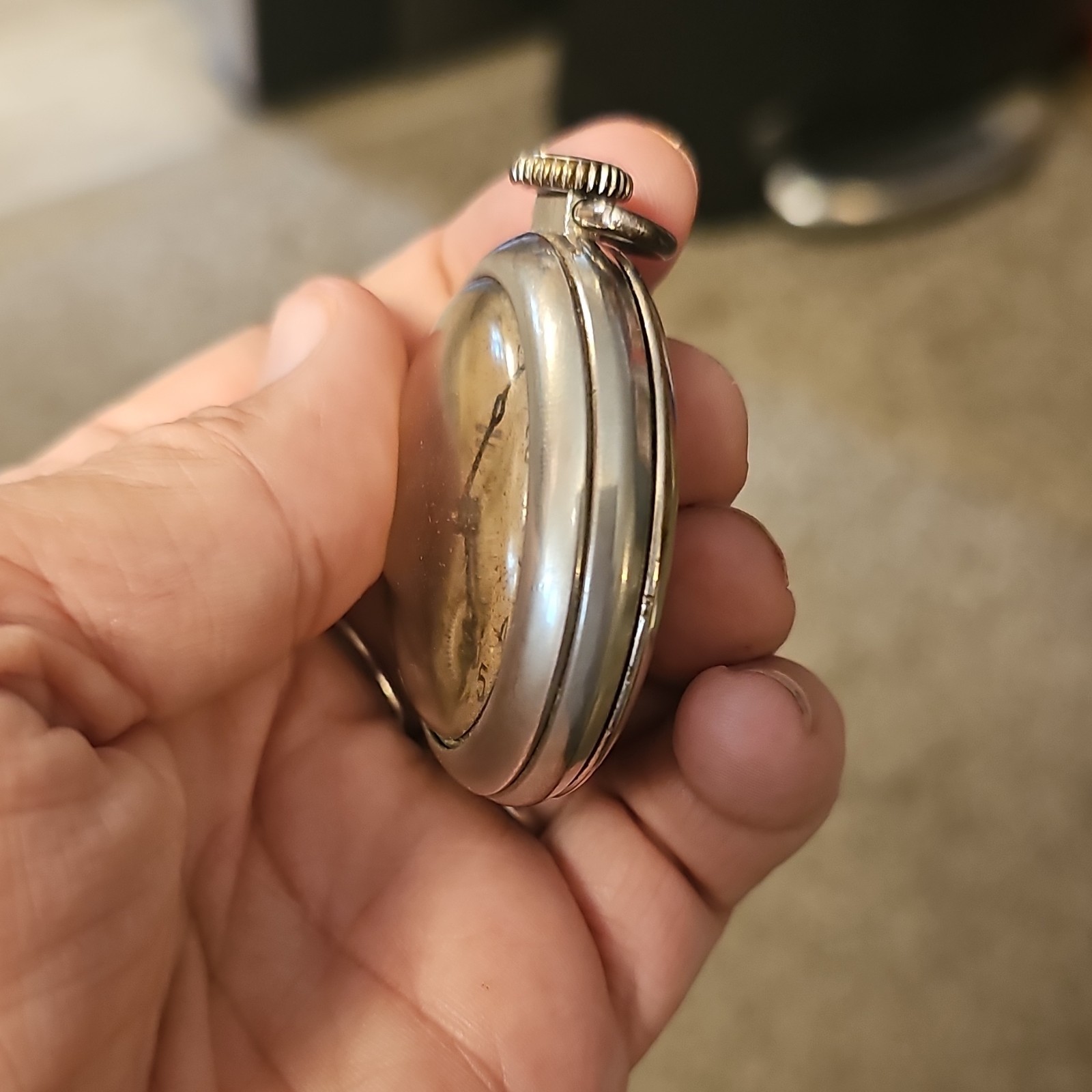 Westclox Scotty Pocket Watch Open Face Arabic Dial Manual Seconds Working