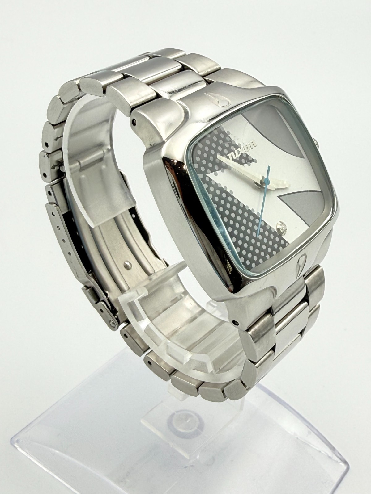 NIXON The Player White Lightning Quartz Watch Wrist 16.5cm (6.5 in) – Rank C