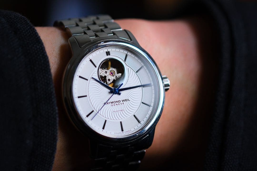 Raymond Weil Maestro Swiss Automatic Watch 395mm Steel Open Heart