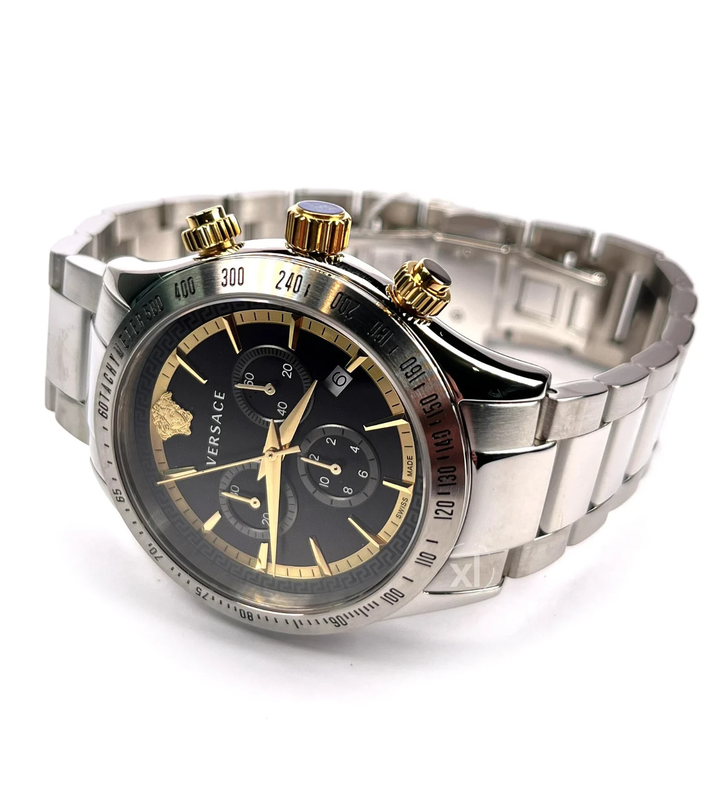 Versace Chrono Classic VEV700419 Men’s Swiss Quartz Brown Dial Sapphire Watch 44
