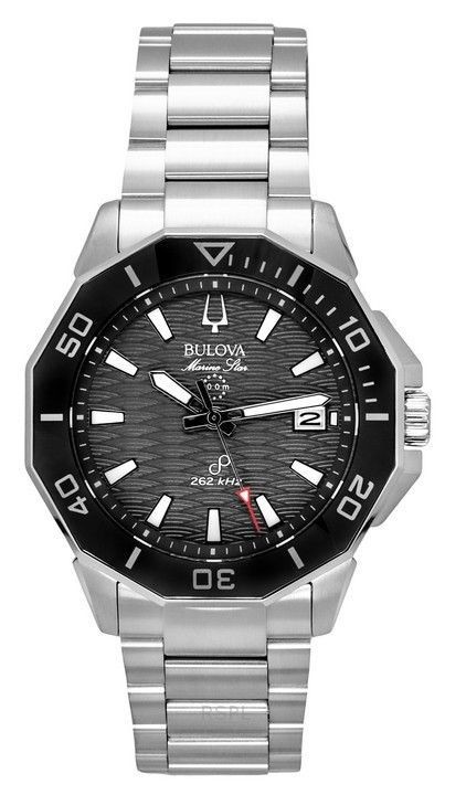 Bulova Marine Star Precisionist Black Dial Quartz 200M 96B434 Men’s Watch