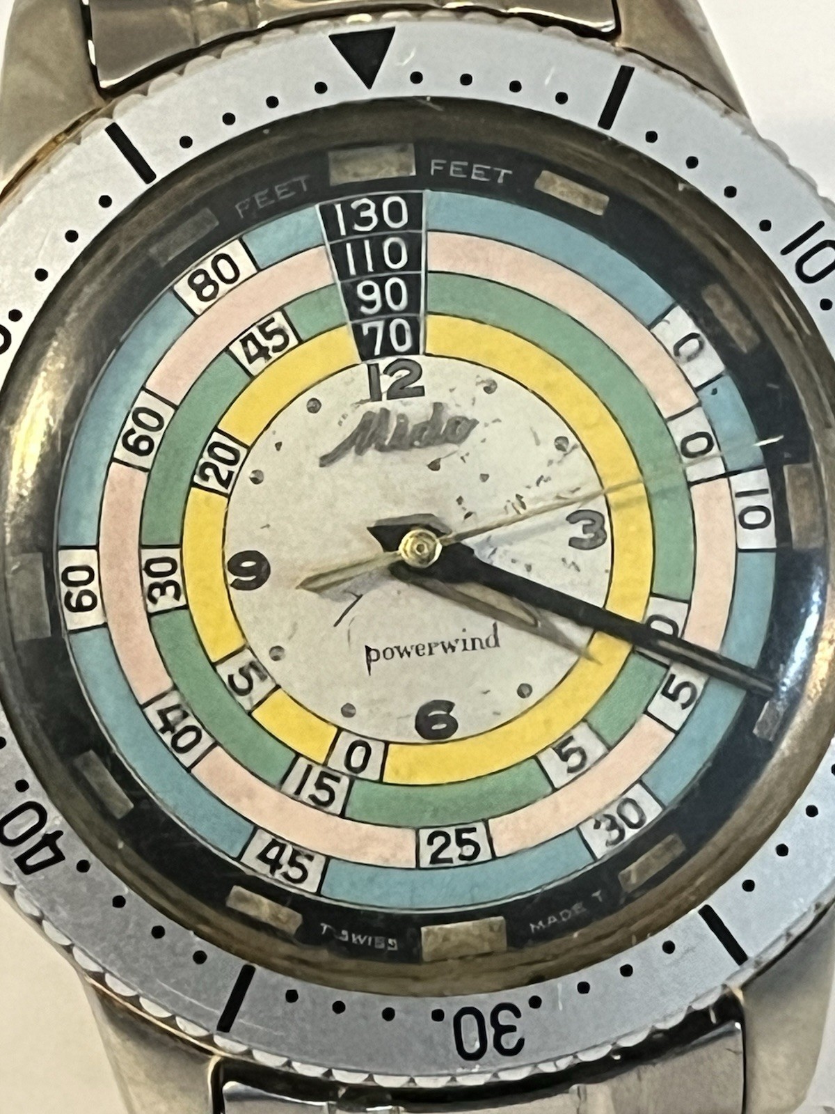 1960’S MIDO POWERWIND DIVER VINTAGE WATCH, WORKING!!