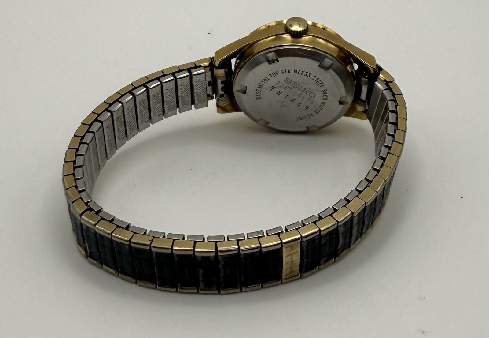 Seiko Automatic Hi-Beat 17 Jewels Date Gold Tone Case Silver Dial Watch