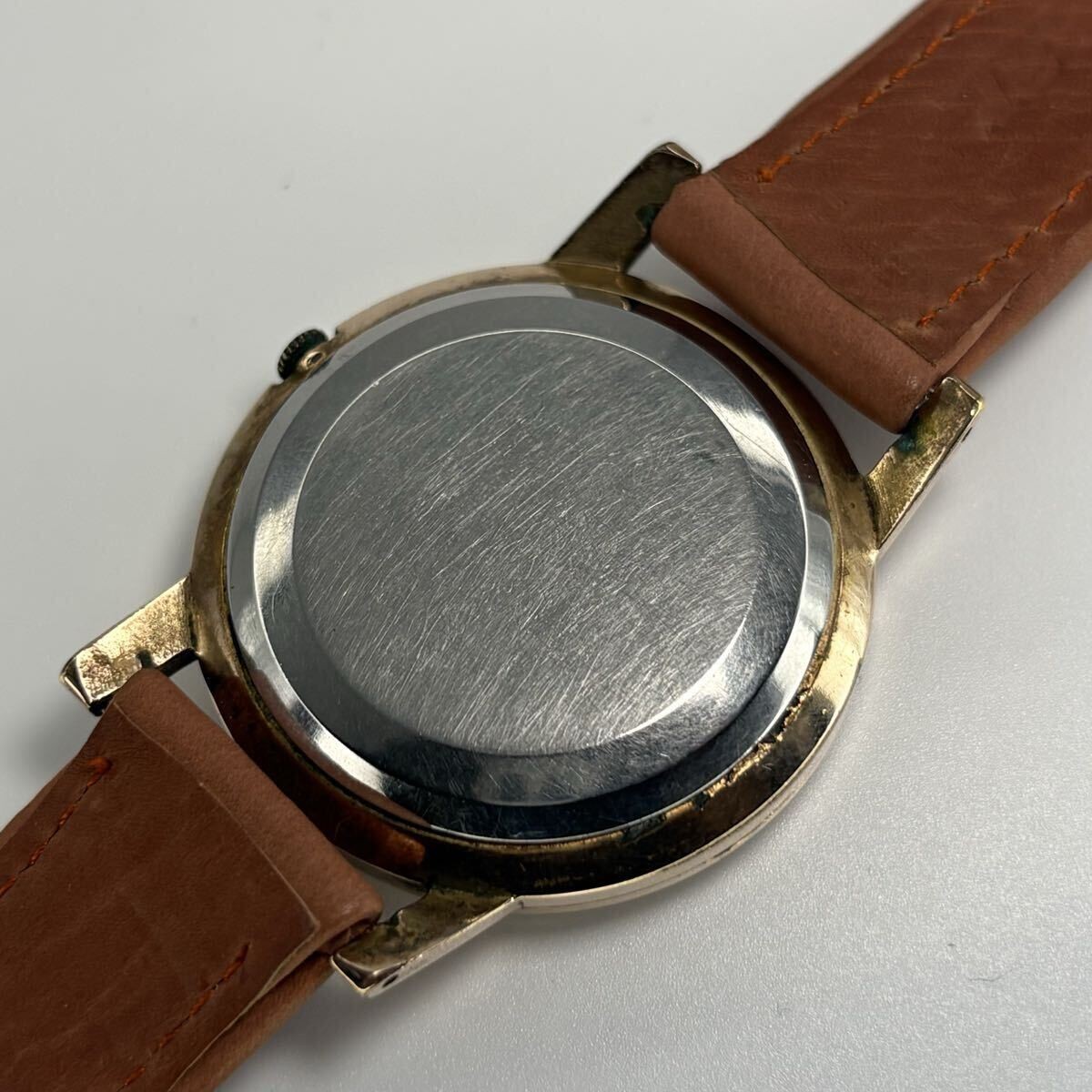 CITIZEN Auto Data 1960s Automatic Watch New Belt Vintage Antique Date Working
